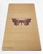 Cork & latex yoga mat - thickness 5 mm - Butterfly - Vignette | Achamana