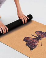 Cork & latex yoga mat - thickness 5 mm - Butterfly - Vignette | Achamana