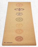 XL Kork & Latex Yoga Mat - Dicke 5 mm - 7 Chakraen - Vignette | Achamana