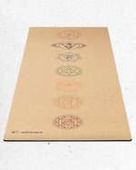 XL Kork & Latex Yoga Mat - Dicke 5 mm - 7 Chakraen - Vignette | Achamana