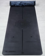 Pro yoga mat - latex & imitation leather - Thickness 5 mm - Mandala Om - Vignette | Achamana