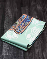 Foldable Travel Yoga Mat - Hamsa Hand - Vignette | Achamana