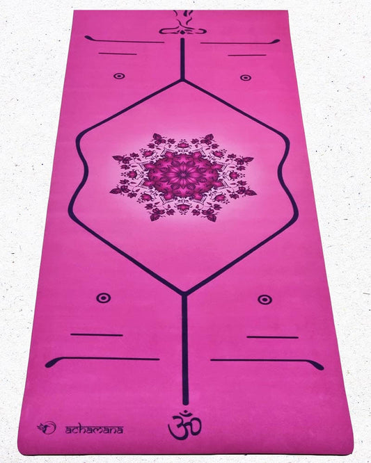 Yoga débutant - Tapis de yoga dynamique 6 mm - lignes de position | Achamana