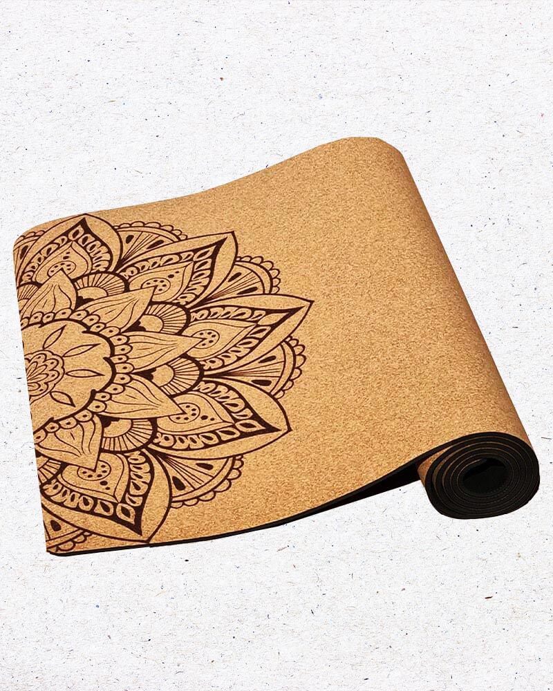 Accessoire yoga - Tapis de yoga liege roulé | Achamana