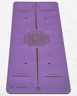 Tapis de yoga pro - Mandala Om lignes de position - Lavande - Vignette | Achamana