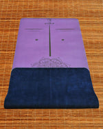 Tapis de yoga pro - Mandala Om lignes de position - Lavande - Vignette | Achamana