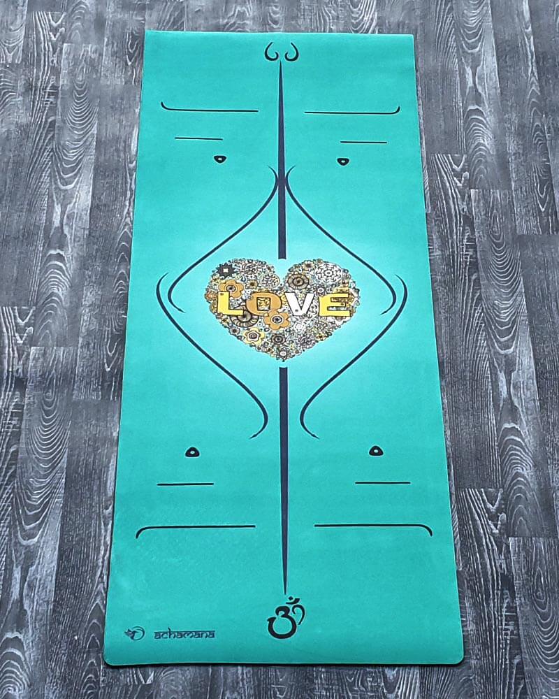 Tapis de yoga écologique débutant - ligne de position | Achamana