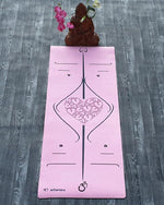 Tapis de yoga rose - Marqueurs de position - 6mm - Vignette | Achamana