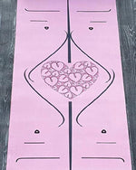 Tapis de yoga rose - Marqueurs de position - 6mm - Vignette | Achamana