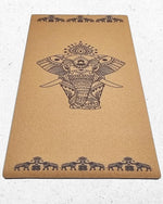 XL cork and rubber yoga mat - elephant fresco - Vignette | Achamana