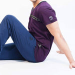 Heren yogakleding - Bamboe t-shirt en Gots gecertificeerd biologisch katoen - Vignette | Achamana