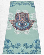 Foldable Travel Yoga Mat - Hamsa Hand - Vignette | Achamana