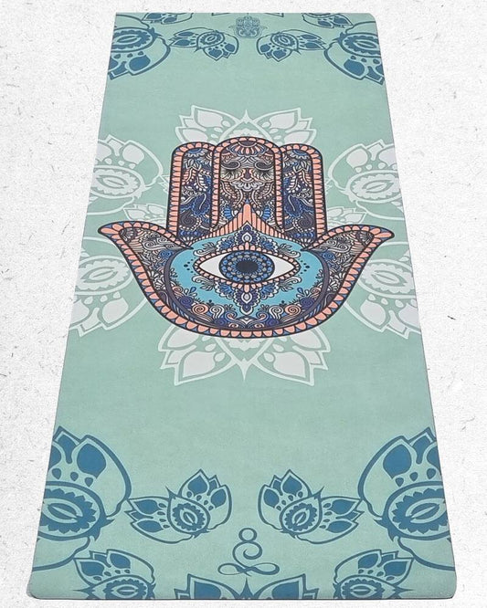 Tapis de yoga pour voyage - fin et pliable - Caoutchouc et microfibre | Achamana 