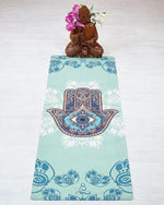 Tapis de yoga de voyage pliable - Main de Hamsa - Vignette | Achamana